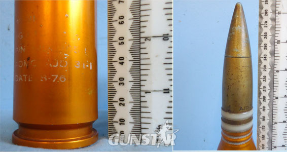  INERT DEACTIVATED. Early 1976 dated Drill Round For American GAU-8 (30x173), 7 B INERT DEACTIVATED. Early 1976 dated Drill Round For American GAU-8 (30x173), 7 B Antique & Militaria
