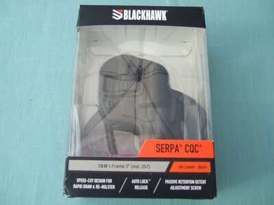 Blackhawk Serpa CQC Holster for S&W  J-Frame revolver 2 inch barrel. Blackhawk 410520BK-R    UPC 648018047893   Care & Storage