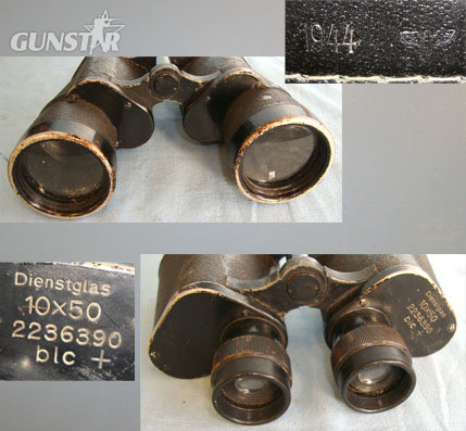 Carl Zeiss 10 X 50 Magnification, German Infantry Officer's Binoculars By 'blc' Carl Zeiss  Sight & Optic
