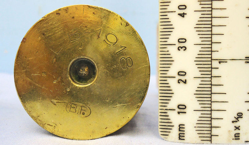 INERT DEACTIVATED. WW1 Austrian, 1918 Dated George Roth 37MM Trench Gun (3.7 cm Infanteriegeschütz M.15) (37x57R) High Explosive Bouncing Round. - O 1839 INERT DEACTIVATED. WW1 Austrian, 1918 Dated George Roth 37MM Trench Gun (3.7 cm Infanteriegeschütz M.15) (37x57R) High Explosive Bouncing Round. - O 1839  Other Ammunition