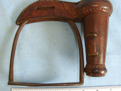 Stanley British WD Cavalry Leather Saddle Lance Bucket By Stanley & Sons With Original S Other Accessory