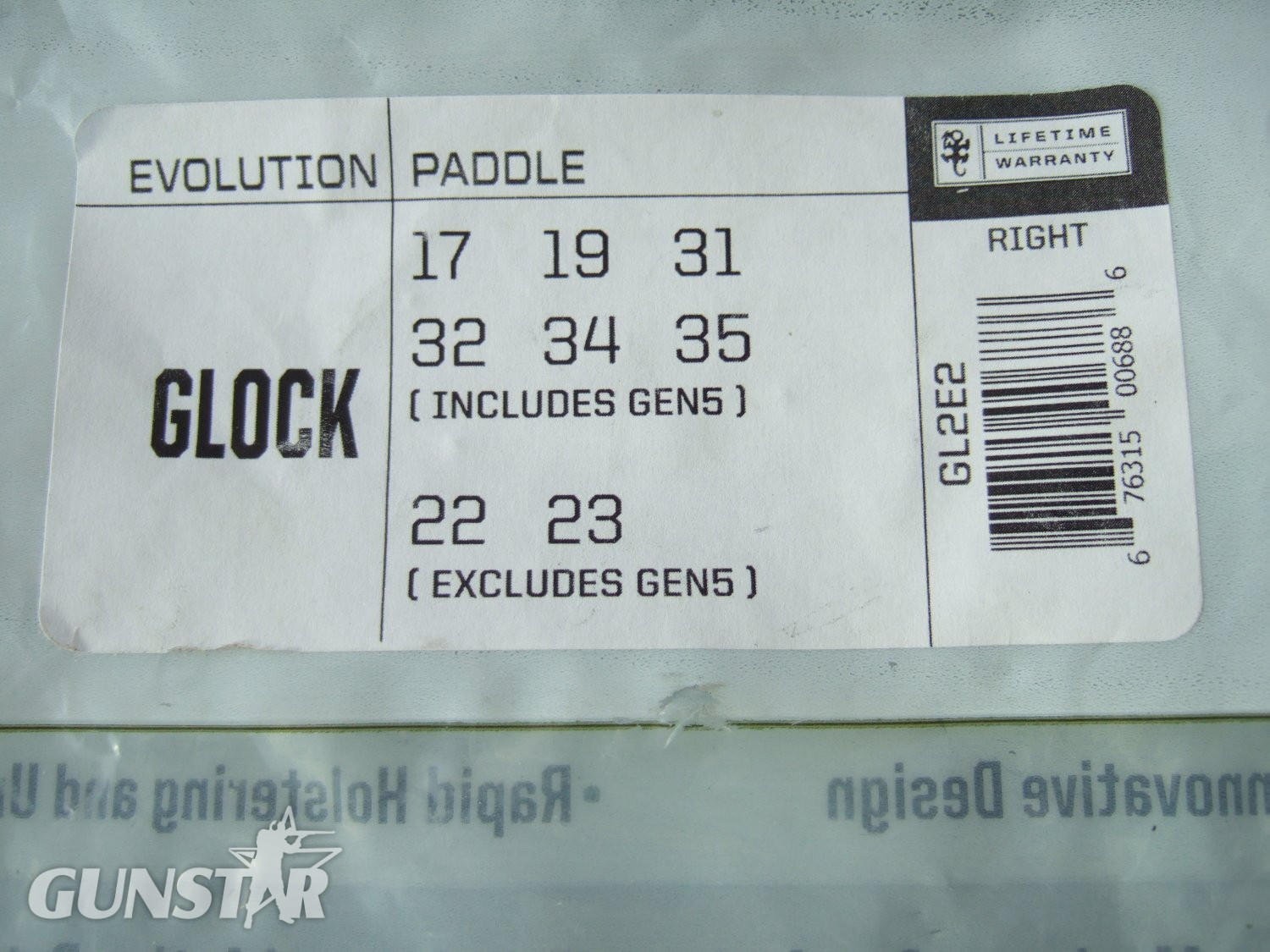  Fobus Evolution Holster for Glock 17 19 31 32 34 35 incl. Gen5 & 22 23 excl. Gen5 Fobus Model GL2E2  UPC 676315006886 Care & Storage