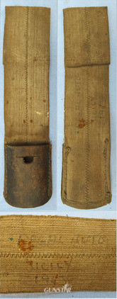 Italian WW2 Era, RARE, Model Italian Tropical Model 1870 Sword Bayonet Webbing and Leather Bayonet Frog. L 263 Bayonet in 