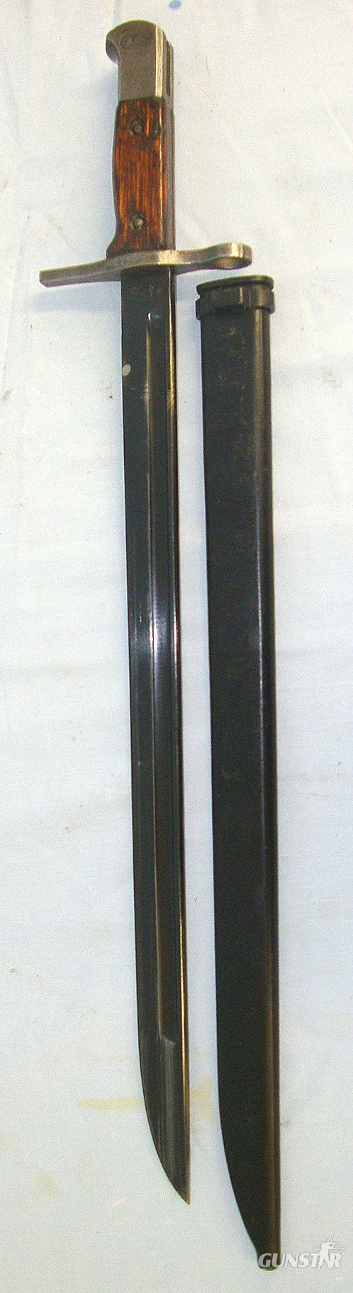  WW2 Japanese Army Type 30 Kokura Arsenal Matsushita Kinzoku KK Arsenal (National Denki) Variation H, 86th Series Arisaka Rifle Sword Bayonet & Scabbard. Sn 23687:6 Bayonet