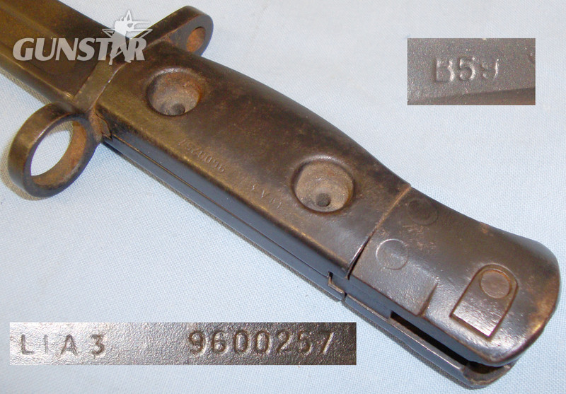 British L1A3 Bayonet and No5 MkII Scabbard. BAYO 293. Bayonet