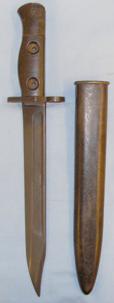  British L1A3 Bayonet and No5 MkII Scabbard. BAYO 293. Bayonet