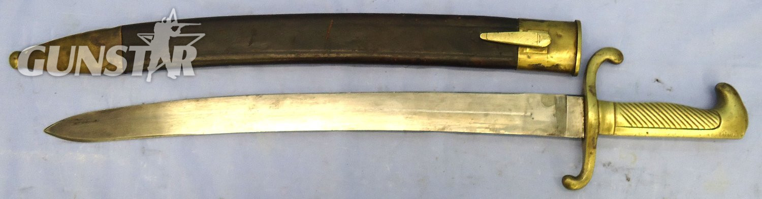 Prussian 1864 Pattern Infantry Pioneer’s Short Sword Faschinenmesser Infantry Sidearm by Clemen & Jung, Solingen & scabbard, Regiment Marked 35.AC (35th (Brandenburg) Fusiliers (Prince Henry of Prussia)). Sn 23478:102 Sword 