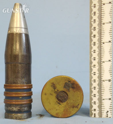 INERT DEACTIVATED Unfired German WW2 3.7cm SC/30 (37x380R) Round With An Unfired INERT DEACTIVATED Unfired German WW2 3.7cm SC/30 (37x380R) Round With An Unfired Antique & Militaria
