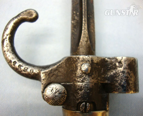  French Lebel M 1886 White Metal Hilt Bayonet With Down Swept Hook Quillon & Scab Bayonet