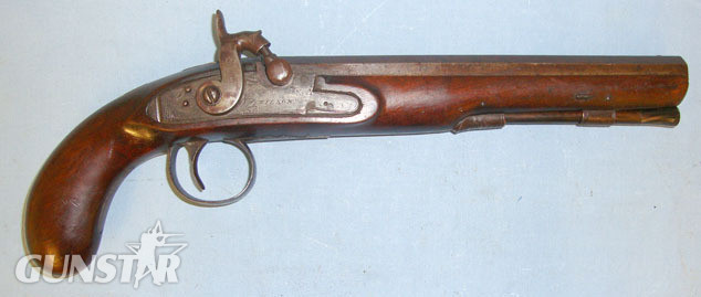 Edward Wilson, Liverpool 32 Bore Nipple & Drum Percussion Converted From Flintlock Holster Pistol With Oc None Muzzleloader in 