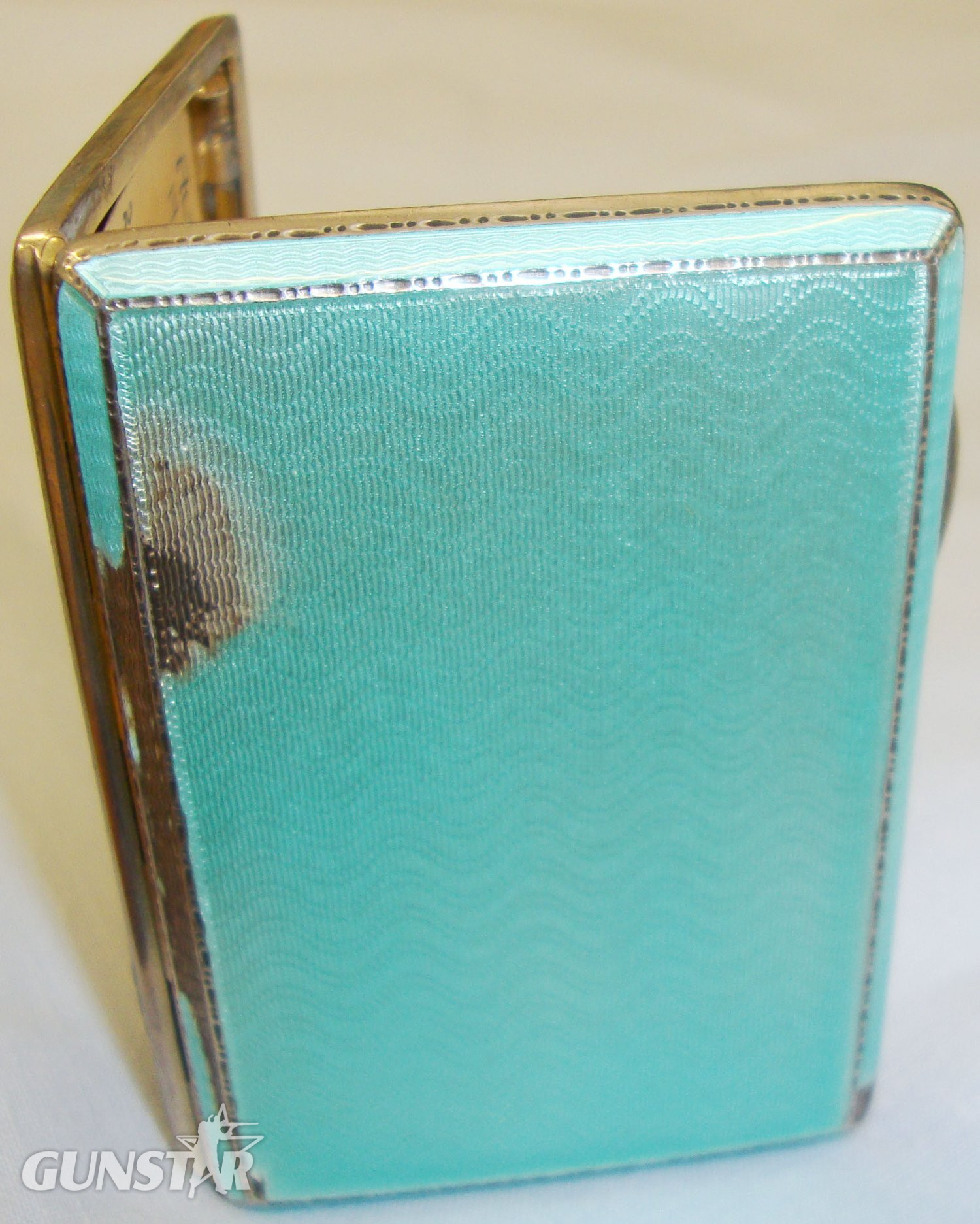  1932 Solid Silver & Enamel Polish Airborne Cigarette Case. MISC 113. 1932 Solid Silver & Enamel Polish Airborne Cigarette Case. MISC 113.  Antique & Militaria