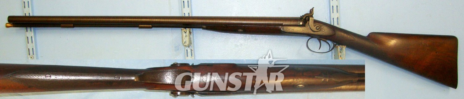  SOLD  SOLD   SOLD  QUALITY**C1823-1839 English, Edward Weston (Lewes & Brighton) Double Damascus Barrels 12 Bore Muzzle Loading Percussion Shotgun. Sn 22369  Muzzleloader 12 Bore/gauge