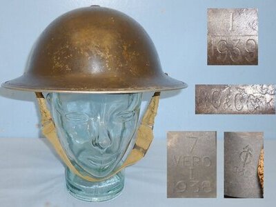 WWII Dated British Military Mark I ‘Tommy’ Helmet with Original Liner and Manufacturer Marked Rubery Owen & Co Ltd of Leeds. HE 848. WWII Dated British Military Mark I ‘Tommy’ Helmet with Original Liner and Manufacturer Marked Rubery Owen & Co Ltd of Leeds. HE 848. Antique & Militaria