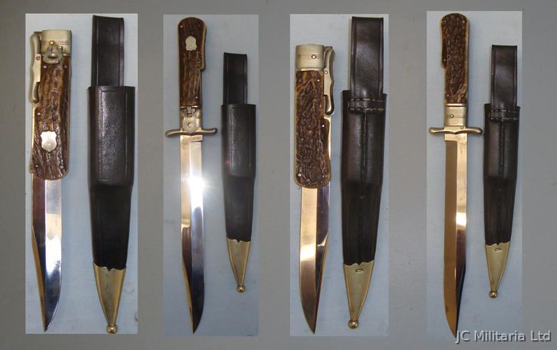 German Folding Bowie Knife and Scabbard. ED 2529. Other Blade
