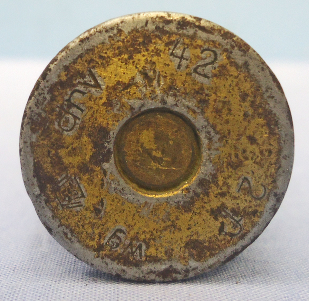 INERT DEACTIVATED. German, WW2, 1942 Dated 20 mm MK151/20 (20x82) Practice Cannon Round. - O 1876 INERT DEACTIVATED. German, WW2, 1942 Dated 20 mm MK151/20 (20x82) Practice Cannon Round. - O 1876  Other Ammunition