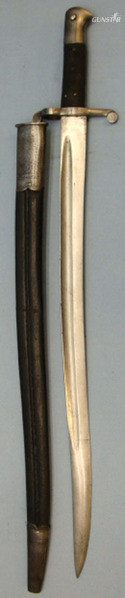 British 1858 Pattern Yataghan Sword Bayonet For 1858 Pattern Short Rifles And Le Bayonet