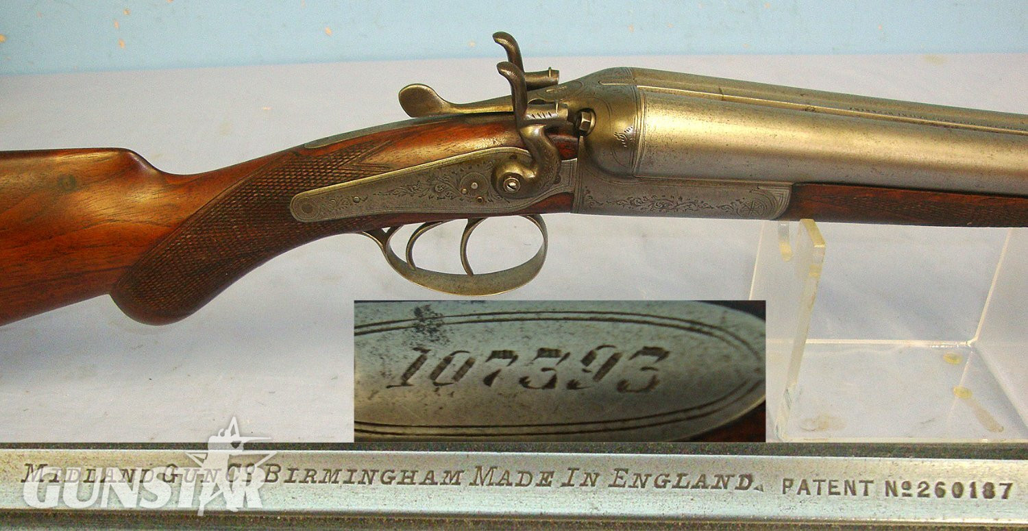Late 1800’s English Midland Gun Company Birmingham 12 Bore Double Barrel Breech Loading Top Lever Break Action Sporting Hammer Shotgun**COCKS & DRY FIRES**UK 2002 DEACTIVATION CERTIFICATED**Sn 23484:89 shotgun Side By Side None