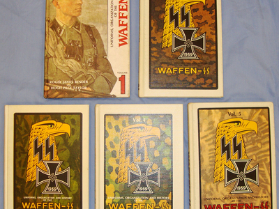 c 1969-1982 Set of Five Volumes on the Uniforms, Organisation and History of the Waffen S.S. by Roger James Bender & Hugh Page Taylor. BO 345. c 1969-1982 Set of Five Volumes on the Uniforms, Organisation and History of the Waffen S.S. by Roger James Bender & Hugh Page Taylor. BO 345. Other Accessory