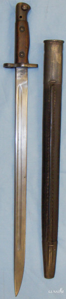  WWI British 1907 Pattern Bayonet & MKII Scabbard by Sanderson. BAYO 6285. Bayonet