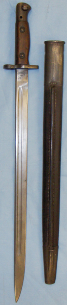  WWI British 1907 Pattern Bayonet & MKII Scabbard by Sanderson. BAYO 6285. Bayonet