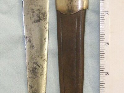 Victorian Era Silver Mounted Dirk / Dagger With Silver Mounted Scabbard. ED 2411 Dagger