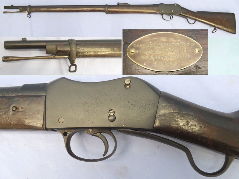 Providence Tool Company Turkish, c.1873, American Peabody Martini Action Turkish Government Contract 11.3x59R (.45 Turkish) Obsolete Centre Fire Calibre Service Rifle Captured by the Montenegrins at the Siege of Scutari, April 1913. Sn - 22918 Muzzleloader .45 Rifle