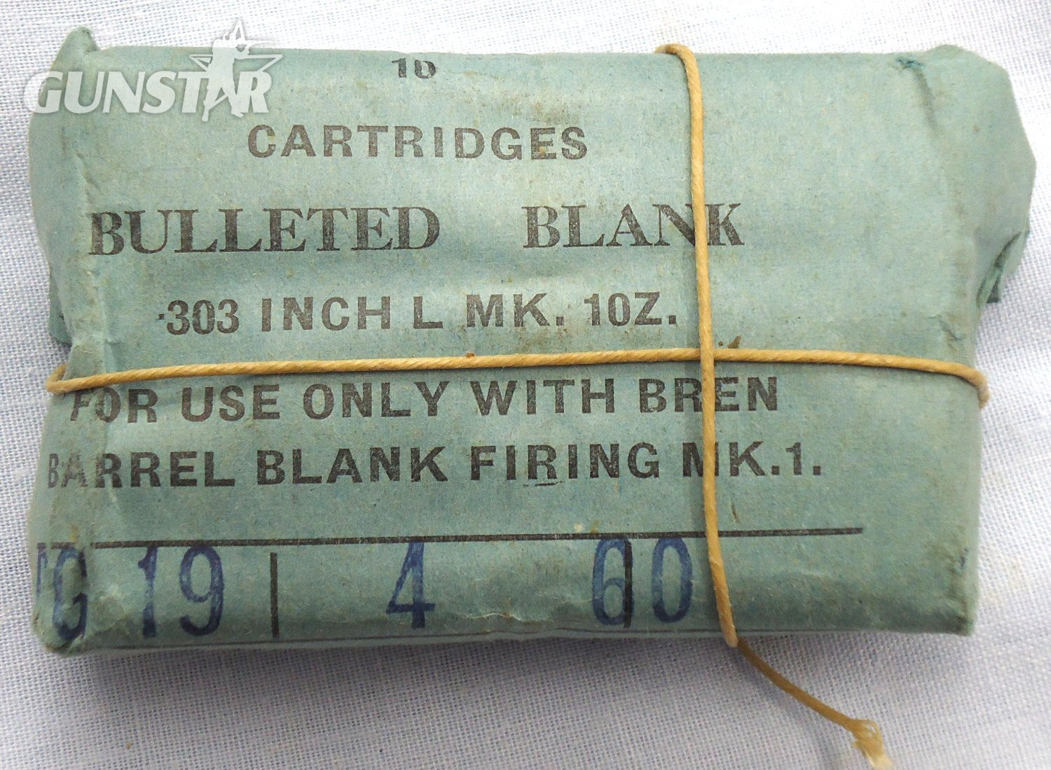 {CATEGORY} - INERT DEACTIVATED. British, Bren Gun Wooden Bulleted Blank Cartridge 10 Round, .303 Mark L10Z Bulleted Blanks Service Pack. O 2314 INERT DEACTIVATED. British, Bren Gun Wooden Bulleted Blank Cartridge 10 Round, .303 Mark L10Z Bulleted Blanks Service Pack. O 2314 Various Other Ammunition