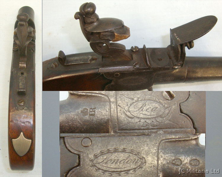 Thomas & John Rea 54 Bore Flintlock Pocket Pistol With Turn Off Barrel. .54 Cal Muzzleloader Muzzleloader