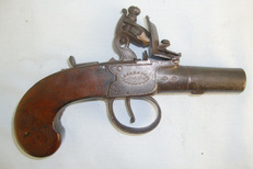 Thomas & John Rea 54 Bore Flintlock Pocket Pistol With Turn Off Barrel. .54 Cal Muzzleloader Muzzleloader
