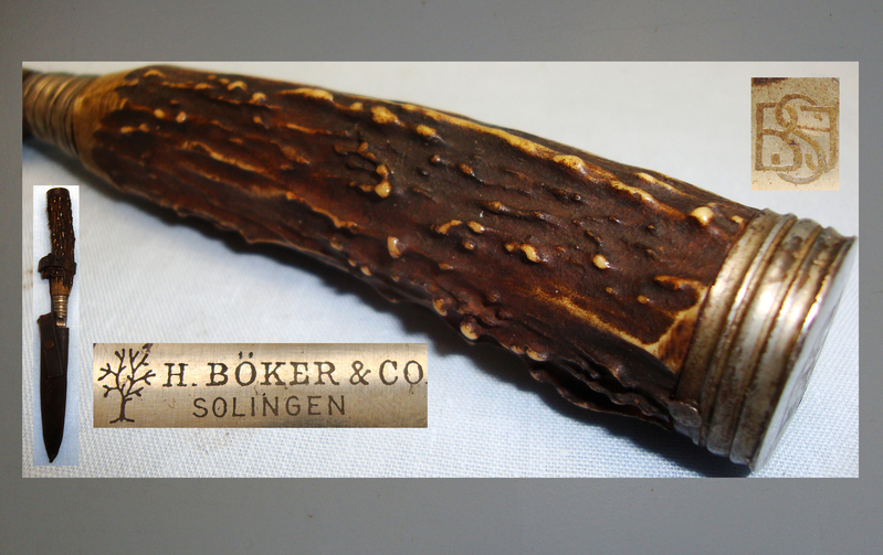 WWI German Officers ‘Private Purchase’ Trench Dagger and Sheath by H.Böker & Co. 19357. Dagger