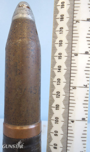  INERT DEACTIVATED. WW2 1945 Dated German 30 mm MK108 (30x90RB) Tar Filled Practice (M geschloss) Aircraft Cannon Round. - O 1089 INERT DEACTIVATED. WW2 1945 Dated German 30 mm MK108 (30x90RB) Tar Filled Practice (M geschloss) Aircraft Cannon Round. - O 1089  Other Ammunition