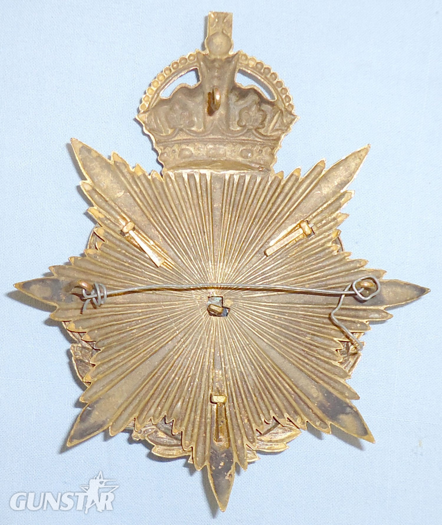  Post ‘1901’ Kings Crown Officers Silver Gilt Bedfordshire Regiment Helmet Plate. 19289:4. Post ‘1901’ Kings Crown Officers Silver Gilt Bedfordshire Regiment Helmet Plate. 19289:4.  Antique & Militaria