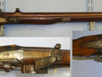 I. Welch With Damascus Barrel, Turn Off Loading Port Plug / Rear Sight, German Silver Fittings & Iron Ram Rod. Sn 21244 Single Shot .750 Nitro Express Rifle