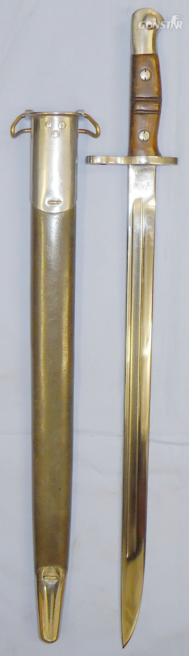 Excellent/WWI British ‘P13’ Mk1 Parade Sword Bayonet and Grafton & Knight Scabbard. 22426:7 Bayonet in 