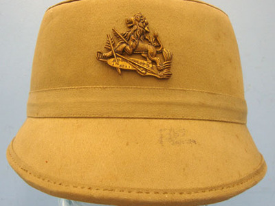 British South Africa Police (BSAP) Shko Style Native Police Constables Helmet With Badge. Sn 13907:58. British South Africa Police (BSAP) Shko Style Native Police Constables Helmet With Badge. Sn 13907:58. Clothing