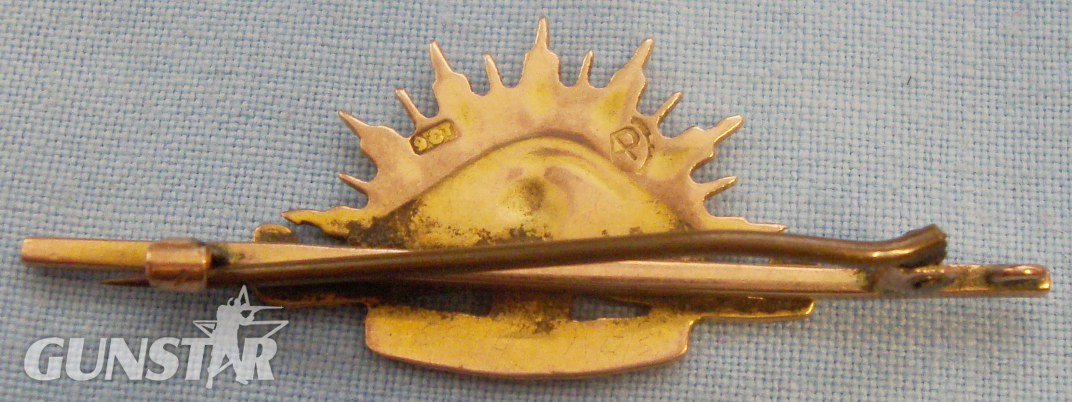  Hallmarked 9ct Gold* Australian ‘Rising Sun’ Hat Badge. BA 433. Hallmarked 9ct Gold* Australian ‘Rising Sun’ Hat Badge. BA 433. Antique & Militaria