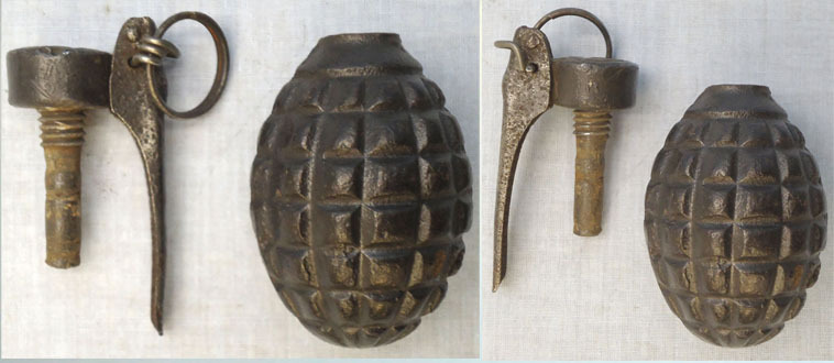 INERT DEACTIVATED. Rare, Polish Pre & Early. WW2 KC 1921 Small (Granat Obronny) Hand Grenade. Sn - 15537 INERT DEACTIVATED. Rare, Polish Pre & Early. WW2 KC 1921 Small (Granat Obronny) Hand Grenade. Sn - 15537  Other Ammunition