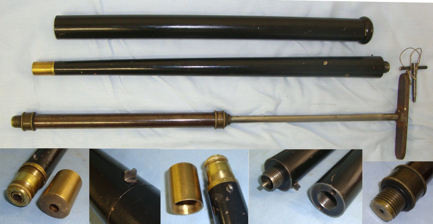 MINT RIFLED BORE**RARE**Victorian British Gentleman’s 5mm Calibre Air Cane, With Original Pump & Cocking / Firing Key. AI 881 None