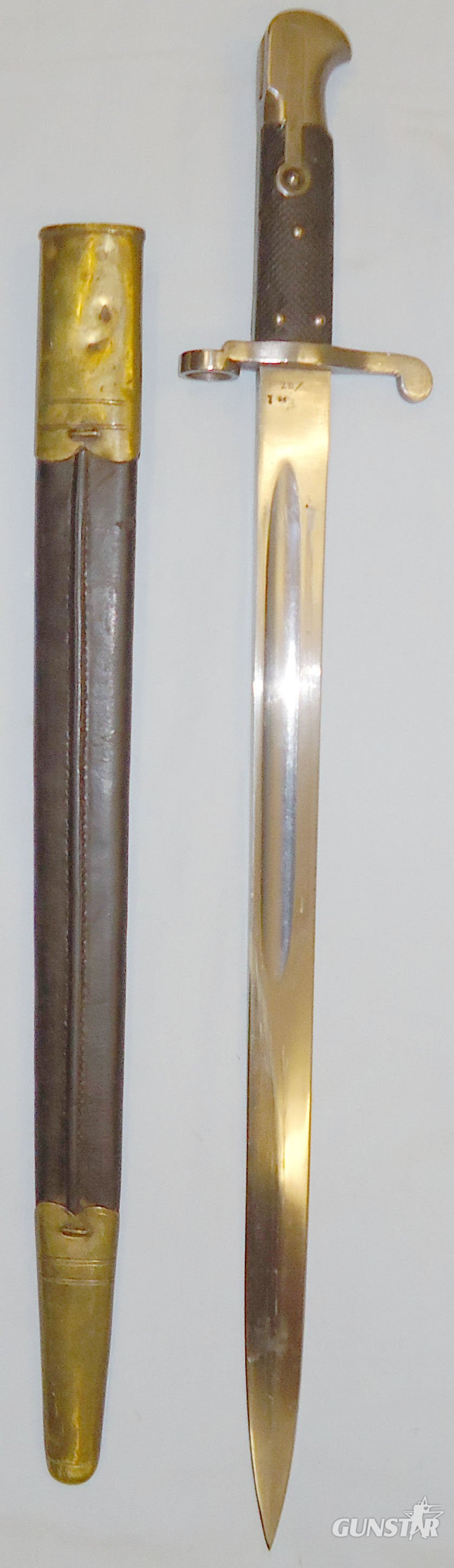  British P1887 MK.I Regimentally Marked Enfield Martini Sword Bayonet and Scabbard. 21519. Bayonet