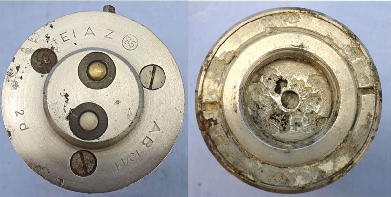 INERT DEACTIVATED, WW2, German No 35 Instant Electrical Bomb Fuze And Bakelite Transit Container. - O 2140 INERT DEACTIVATED, WW2, German No 35 Instant Electrical Bomb Fuze And Bakelite Transit Container. - O 2140  Other Ammunition