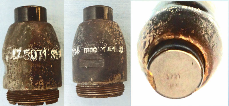 INERT DEACTIVATED. German WW2, 1944 Dated, 3cm, HE (High Explosive) Rifle Grenade. - O 1946 INERT DEACTIVATED. German WW2, 1944 Dated, 3cm, HE (High Explosive) Rifle Grenade. - O 1946  Other Ammunition