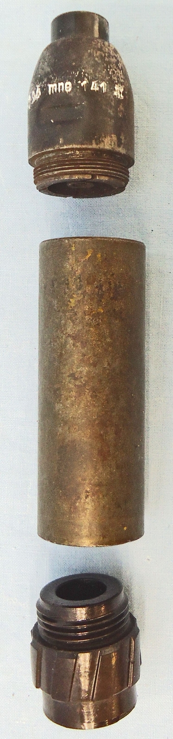 INERT DEACTIVATED. German WW2, 1944 Dated, 3cm, HE (High Explosive) Rifle Grenade. - O 1946 INERT DEACTIVATED. German WW2, 1944 Dated, 3cm, HE (High Explosive) Rifle Grenade. - O 1946  Other Ammunition - {CATEGORY}