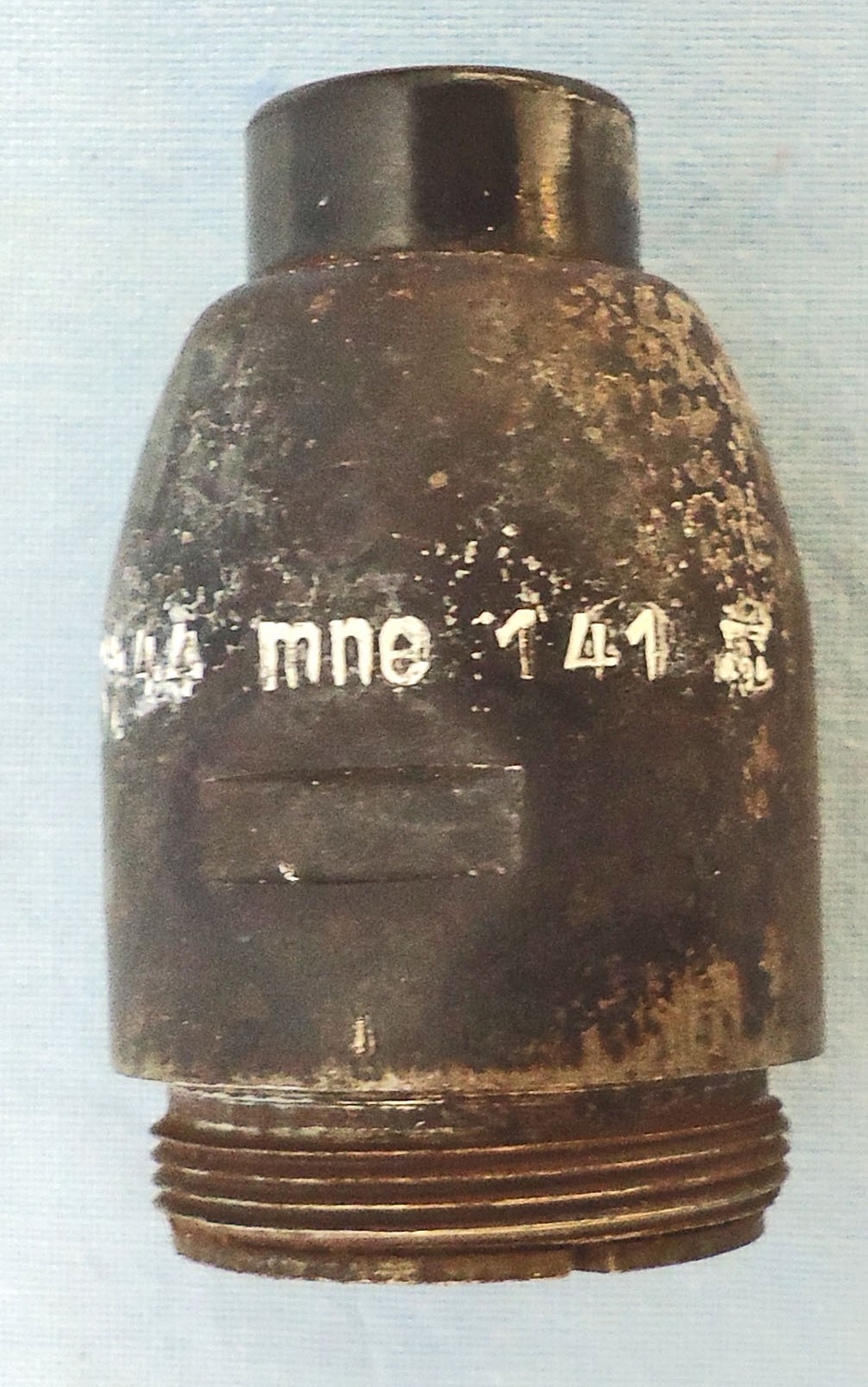 {CATEGORY} - INERT DEACTIVATED. German WW2, 1944 Dated, 3cm, HE (High Explosive) Rifle Grenade. - O 1946 INERT DEACTIVATED. German WW2, 1944 Dated, 3cm, HE (High Explosive) Rifle Grenade. - O 1946  Other Ammunition in 