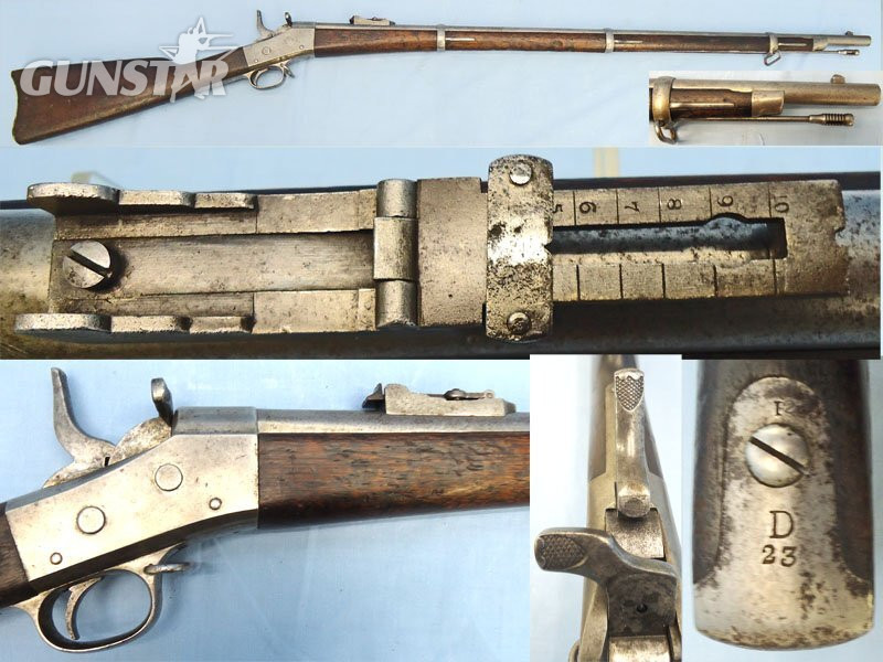 Remington USA, D Company New York State Militia (NYSM) Contract Rolling Block (.50x70R) Obsolete Calibre Centre Fire Calibre Rifle. Sn 23340:5 Remington USA, D Company New York State Militia (NYSM) Contract Rolling Block (.50x70R) Obsolete Calibre Centre Fire Calibre Rifle. Sn 23340:5 Single Shot Obsolete Rifle in 