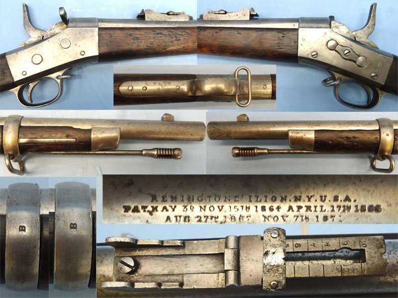  Remington USA, D Company New York State Militia (NYSM) Contract Rolling Block (.50x70R) Obsolete Calibre Centre Fire Calibre Rifle. Sn 23340:5 Remington USA, D Company New York State Militia (NYSM) Contract Rolling Block (.50x70R) Obsolete Calibre Centre Fire Calibre Rifle. Sn 23340:5 Single Shot Obsolete Rifle