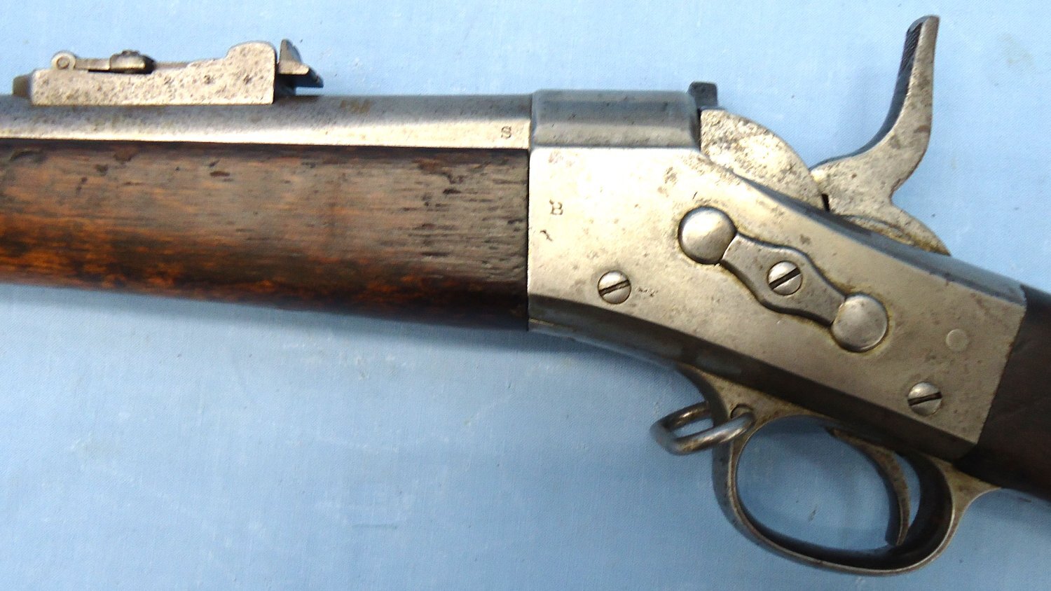 {CATEGORY} - Remington USA, D Company New York State Militia (NYSM) Contract Rolling Block (.50x70R) Obsolete Calibre Centre Fire Calibre Rifle. Sn 23340:5 Remington USA, D Company New York State Militia (NYSM) Contract Rolling Block (.50x70R) Obsolete Calibre Centre Fire Calibre Rifle. Sn 23340:5 Single Shot Obsolete Rifle in 