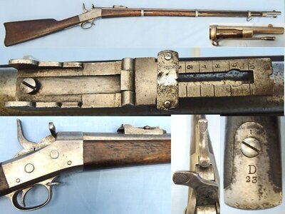 Remington USA, D Company New York State Militia (NYSM) Contract Rolling Block (.50x70R) Obsolete Calibre Centre Fire Calibre Rifle. Sn 23340:5 Remington USA, D Company New York State Militia (NYSM) Contract Rolling Block (.50x70R) Obsolete Calibre Centre Fire Calibre Rifle. Sn 23340:5 Single Shot Obsolete Rifle