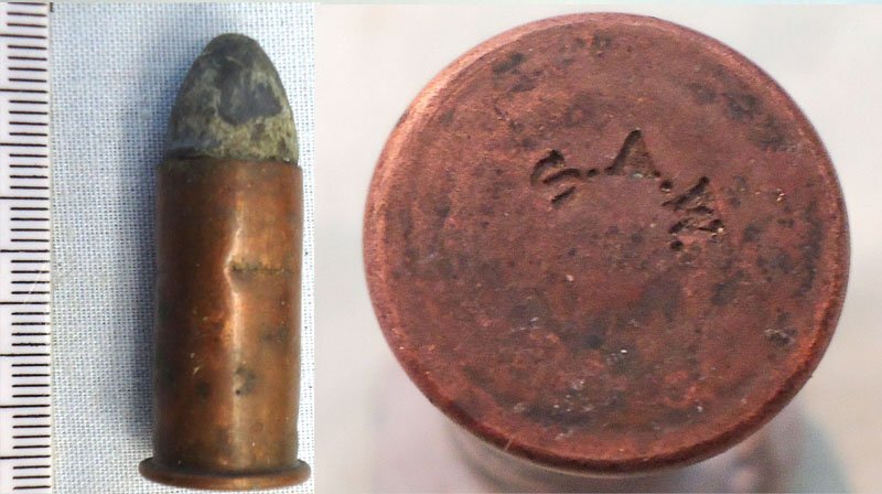 INERT DEACTIVATED. American, .50 Spencer (.56-56) (14x22RF) Rimfire Ammunition for Spencer Carbines & Rifles. Sn - 22787:9 INERT DEACTIVATED. American, .50 Spencer (.56-56) (14x22RF) Rimfire Ammunition for Spencer Carbines & Rifles. Sn - 22787:9  Other Ammunition