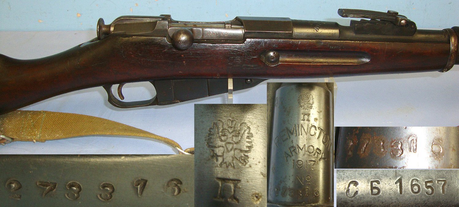 RARE**WW1 1917 Remington Armory USA Czar Nicholas II Imperial Russian Contract Mosin Nagant, Model 1891 7.62mm Calibre Bolt Action Rifle & Sling**UK 2006 DEACTIVATION COCKS & DRY FIRES**Sn 23696 deactivated rifle Bolt Action None Rifle