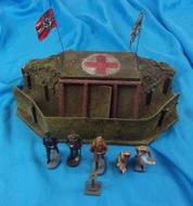 German Lineol Model 508 S.A. Field Hospital With Flags And Figures Other Accessory